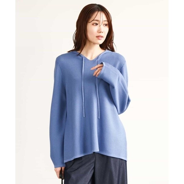 MK ミッシェルクラン（MK MICHEL KLEIN ）/【トレンド/洗える】ガーター編みニットフーディーの通販は