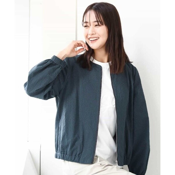 MK ミッシェルクラン（MK MICHEL KLEIN ）/ポコポコノーカラーブルゾン/洗えるの通販は