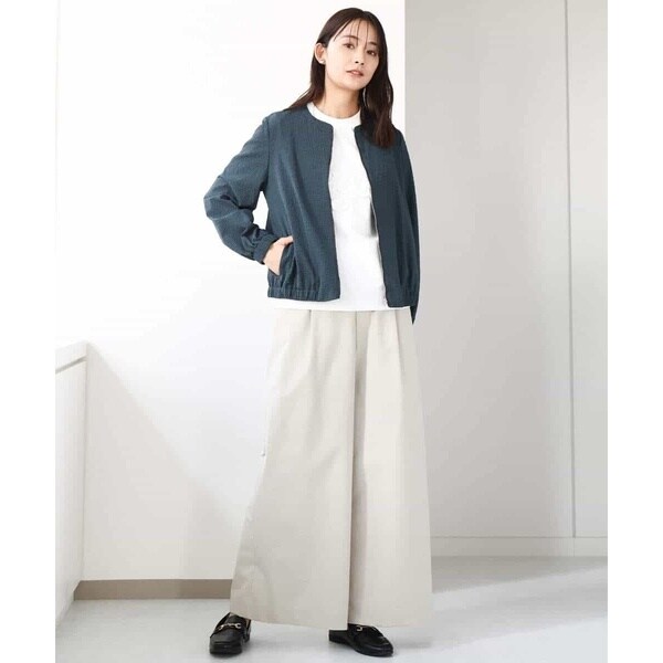 MK ミッシェルクラン（MK MICHEL KLEIN ）/ポコポコノーカラーブルゾン/洗えるの通販は