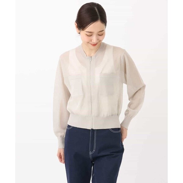 MK ミッシェルクラン（MK MICHEL KLEIN ）/シアーニットブルゾン/接触