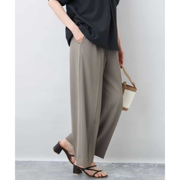 MK ミッシェルクラン（MK MICHEL KLEIN ）/センタープレス入りストレートワイドパンツ/UVカット/接触冷感/速乾/洗える