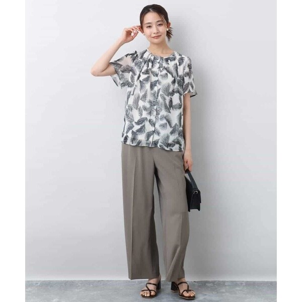 MK ミッシェルクラン（MK MICHEL KLEIN ）/センタープレス入りストレートワイドパンツ/UVカット/接触冷感/速乾/洗える