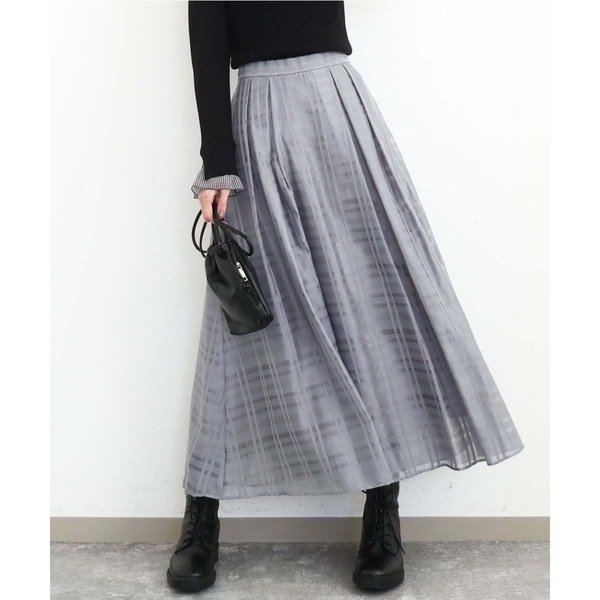 MK ミッシェルクラン（MK MICHEL  ）/シアードビーチェックスカート/洗える