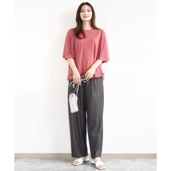 MK ミッシェルクラン（MK MICHEL KLEIN ）/レイヤードチュールブラウス×タンクトップ/接触冷感．/洗える_19