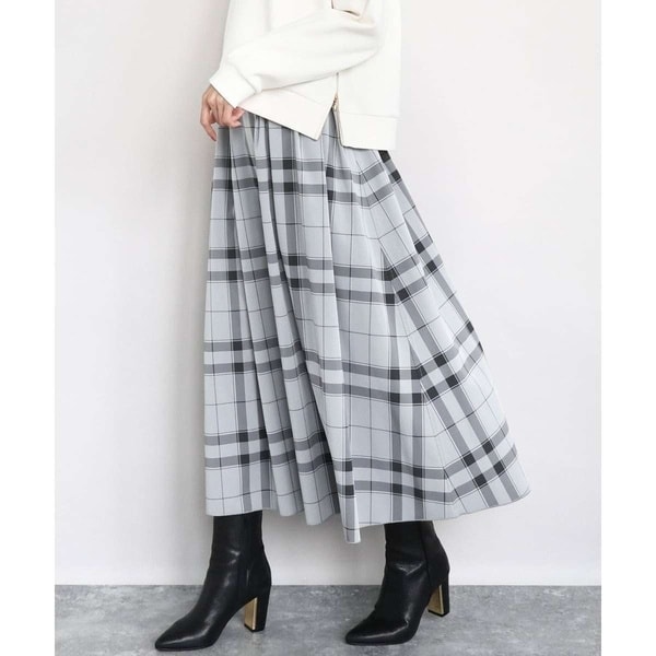 MK ミッシェルクラン（MK MICHEL  ）/リバーシブルチェックスカート/洗える