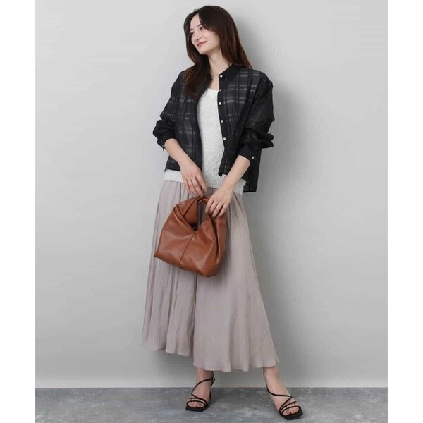 小さいサイズ】シアードビーチェックスカート/洗濯機で洗える MK