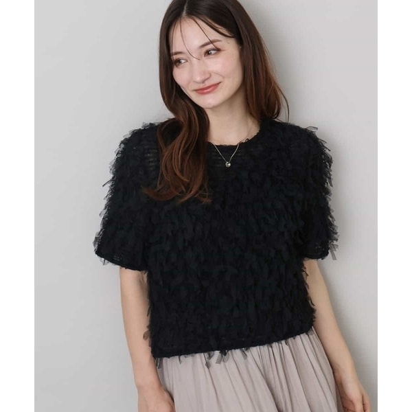 MK ミッシェルクラン（MK MICHEL KLEIN ）/釦デザインチュールトップス