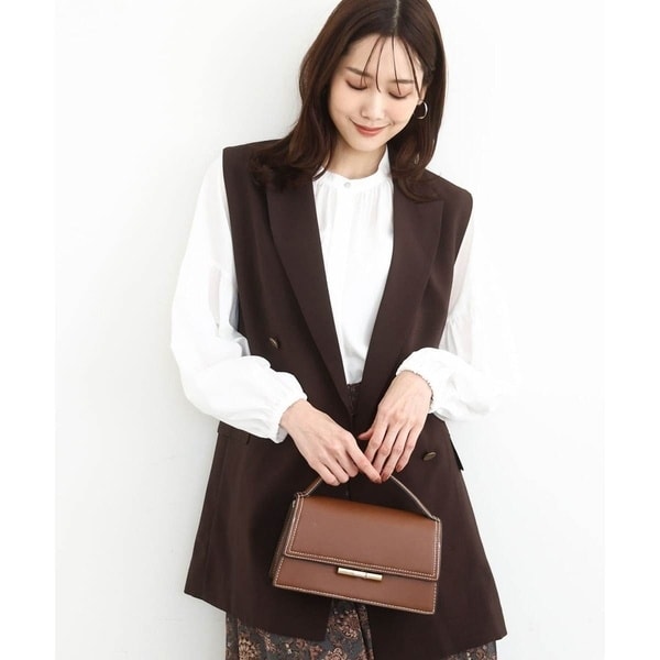 MK ミッシェルクラン（MK MICHEL  ）/ダブルブレストジレ/洗える