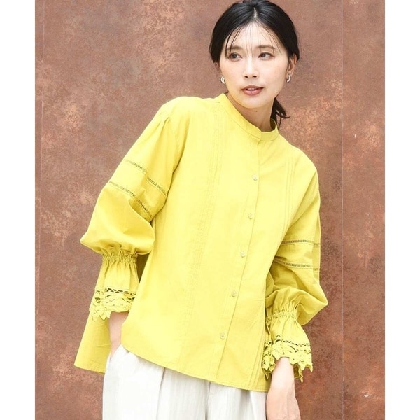 MK ミッシェルクラン（MK MICHEL  ）/コットンレースブラウス/洗える