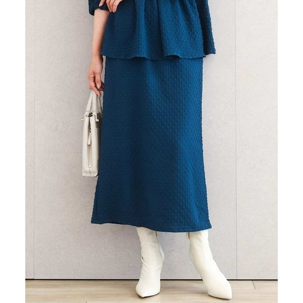 MK ミッシェルクラン（MK MICHEL  ）/エンボス加工ナロースカート/洗える