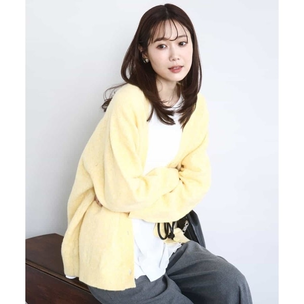 MK ミッシェルクラン（MK MICHEL  ）/【ウール混/洗える】ソフト起毛ニットカーディガン