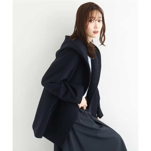 MK ミッシェルクラン（MK MICHEL KLEIN ）/[超軽量]エアリアルウール ミドル丈フーデットコート_6