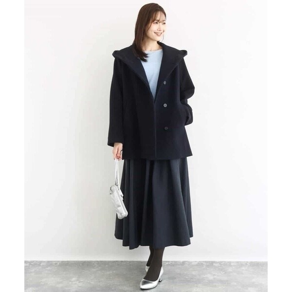 MK ミッシェルクラン（MK MICHEL KLEIN ）/[超軽量]エアリアルウール ミドル丈フーデットコート_8