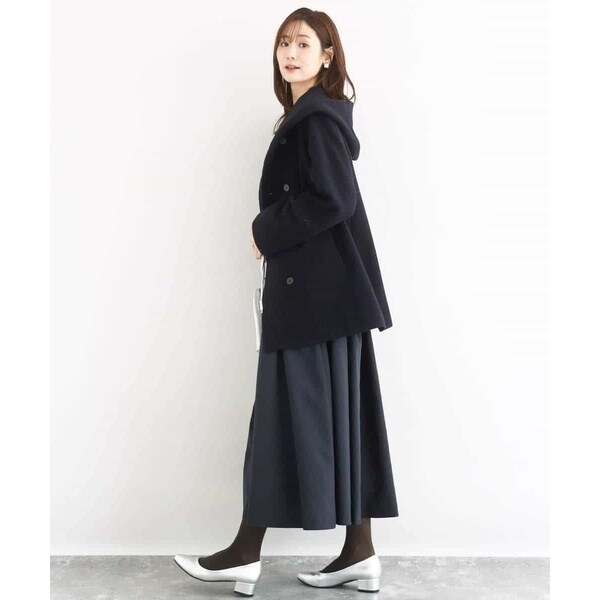 MK ミッシェルクラン（MK MICHEL KLEIN ）/[超軽量]エアリアルウール ミドル丈フーデットコート_9