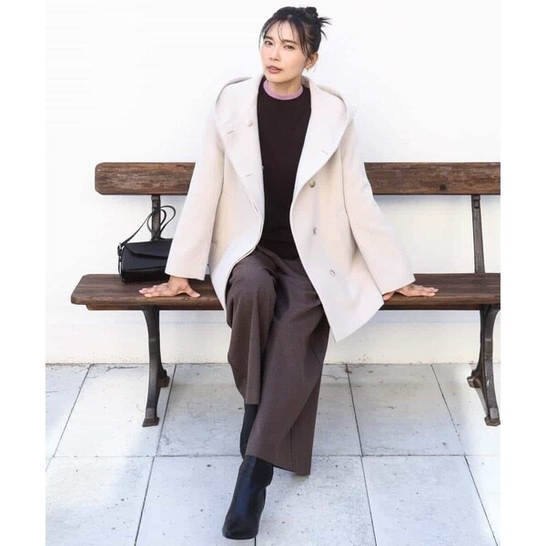 MK ミッシェルクラン（MK MICHEL KLEIN ）/[超軽量]エアリアルウール ミドル丈フーデットコート_14