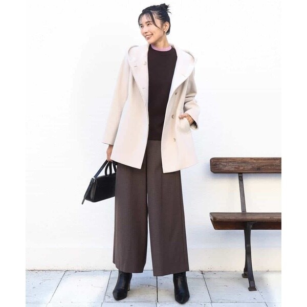 MK ミッシェルクラン（MK MICHEL KLEIN ）/[超軽量]エアリアルウール ミドル丈フーデットコート_15