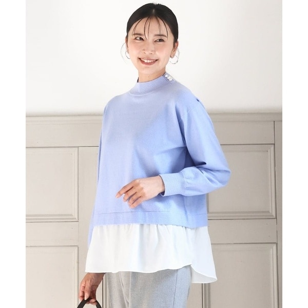 MK ミッシェルクラン（MK MICHEL  ）/【体型カバー/洗える】レイヤードデザインチュニックニット