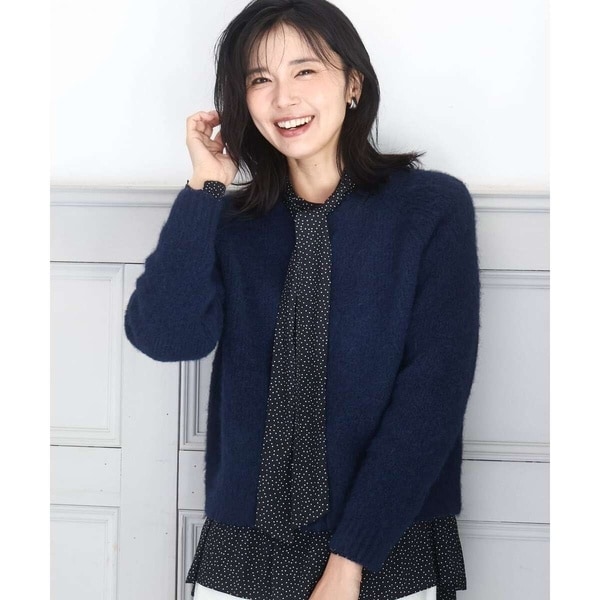 MK ミッシェルクラン（MK MICHEL  ）/【ウール混/洗える】ヘアリーニットカーディガン