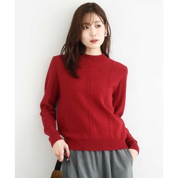 MK ミッシェルクラン（MK MICHEL  ）/【ノーウール/洗える】ミニケーブル編みニット