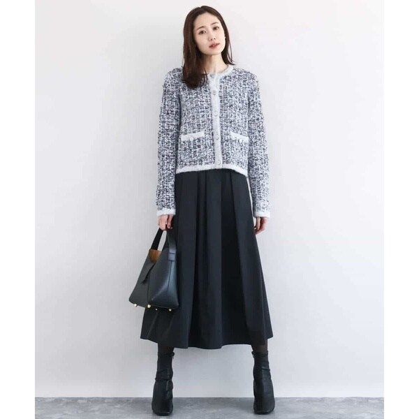 MK ミッシェルクラン（MK MICHEL KLEIN ）/【トレンド/洗える】メモリータフタ タックフレアスカート_7