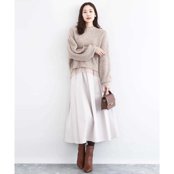 MK ミッシェルクラン（MK MICHEL KLEIN ）/【トレンド/洗える】メモリータフタ タックフレアスカート_11