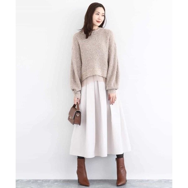 MK ミッシェルクラン（MK MICHEL KLEIN ）/【トレンド/洗える】メモリータフタ タックフレアスカート_13