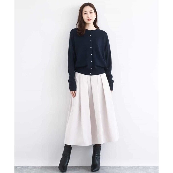 MK ミッシェルクラン（MK MICHEL KLEIN ）/【トレンド/洗える】メモリータフタ タックフレアスカート_14