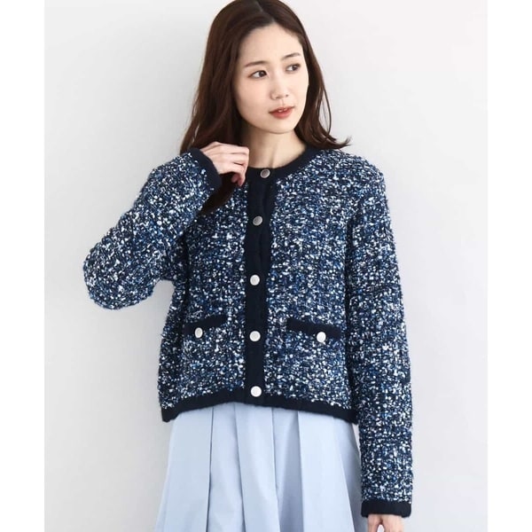 MK ミッシェルクラン（MK MICHEL  ）/【HOLIDAY/洗える】ツイードニットジャケット