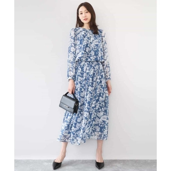 MK ミッシェルクラン（MK MICHEL KLEIN ）/[洗える]花柄シフォンスカート_6