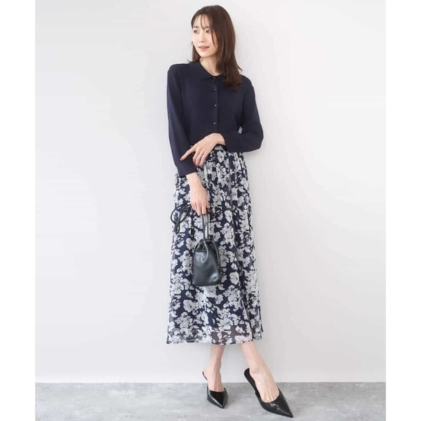 MK ミッシェルクラン（MK MICHEL KLEIN ）/[洗える]花柄シフォンスカート_11