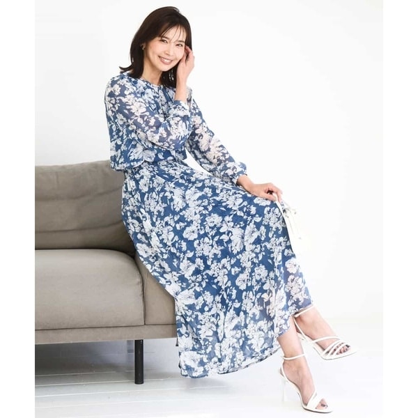 MK ミッシェルクラン（MK MICHEL KLEIN ）/[洗える]花柄シフォンスカート_15