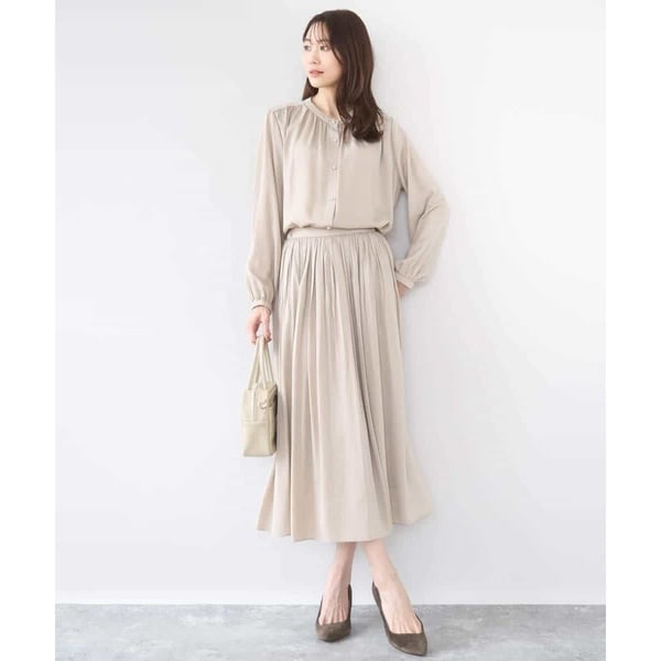 MK ミッシェルクラン（MK MICHEL KLEIN ）/[瞬美シリーズ/UVカット/洗える]サテンプリーツスカート_11