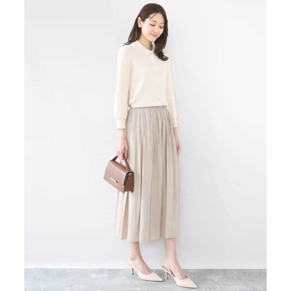 MK ミッシェルクラン（MK MICHEL KLEIN ）/[瞬美シリーズ/UVカット/洗える]サテンプリーツスカート_12