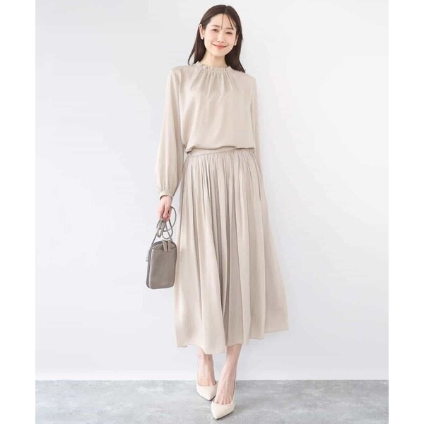MK ミッシェルクラン（MK MICHEL KLEIN ）/[瞬美シリーズ/UVカット/洗える]サテンプリーツスカート_14