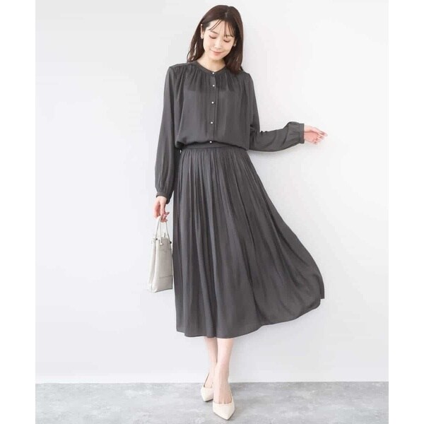 MK ミッシェルクラン（MK MICHEL KLEIN ）/[瞬美シリーズ/UVカット/洗える]サテンプリーツスカート_19
