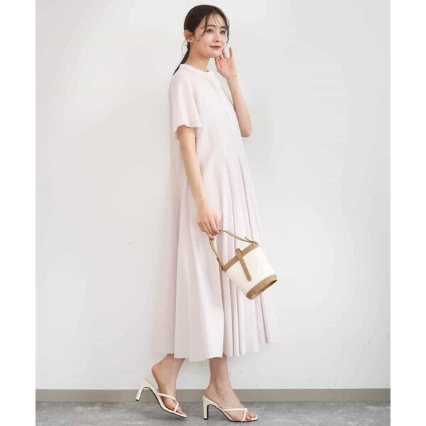 MK ミッシェルクラン（MK MICHEL KLEIN ）/[洗える]サッカー調ウエスト切り替えワンピース_6