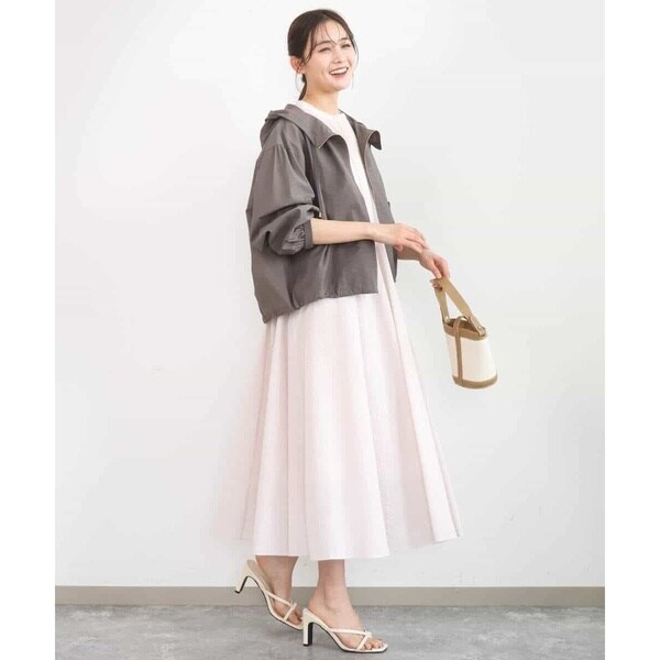 MK ミッシェルクラン（MK MICHEL KLEIN ）/[洗える]サッカー調ウエスト切り替えワンピース_8