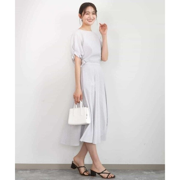MK ミッシェルクラン（MK MICHEL KLEIN ）/[洗える]シアーチェック柄フレアスカート_14