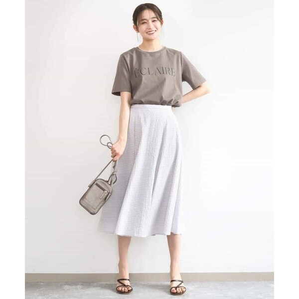 MK ミッシェルクラン（MK MICHEL KLEIN ）/[洗える]シアーチェック柄フレアスカート_15