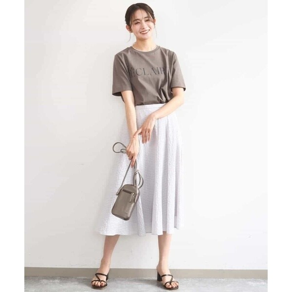 MK ミッシェルクラン（MK MICHEL KLEIN ）/[洗える]シアーチェック柄フレアスカート_16