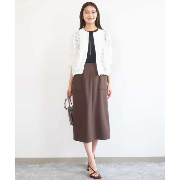 MK ミッシェルクラン（MK MICHEL KLEIN ）/[洗える]花柄ラッセルレースジップアップブルゾン_4