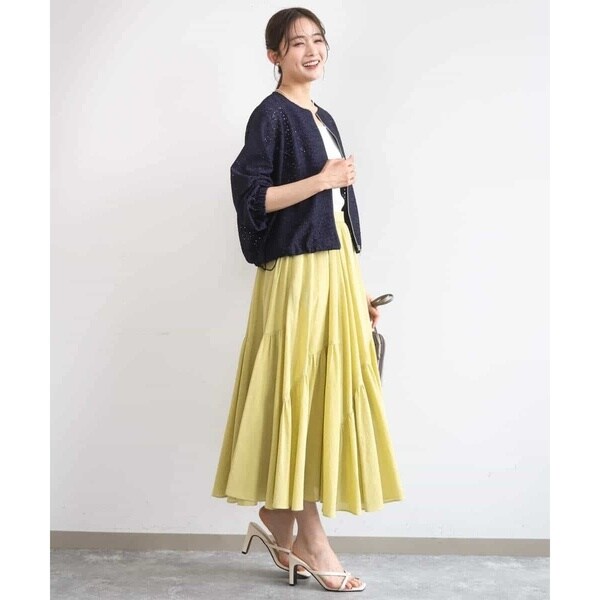 MK ミッシェルクラン（MK MICHEL KLEIN ）/[洗える]花柄ラッセルレースジップアップブルゾン_9