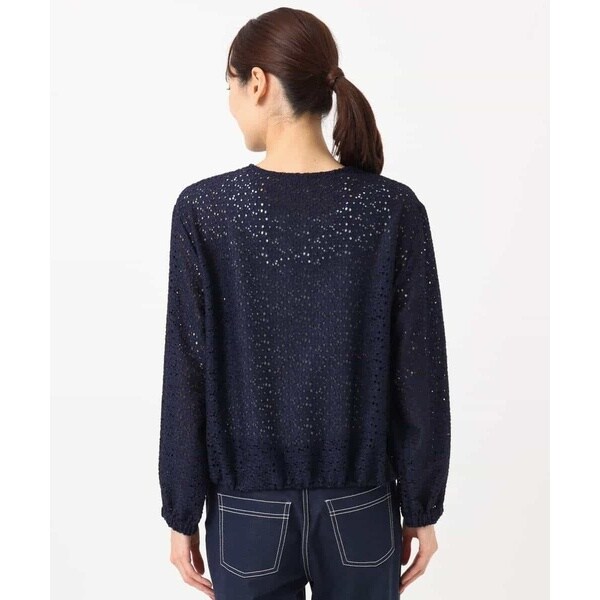 MK ミッシェルクラン（MK MICHEL KLEIN ）/[洗える]花柄ラッセルレースジップアップブルゾン_12