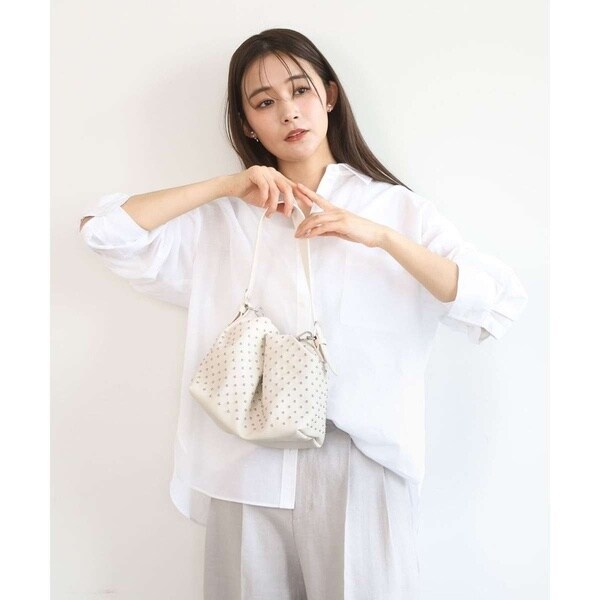 MK ミッシェルクラン（MK MICHEL KLEIN ）/スタッズデザイン巾着風2wayバッグ_12