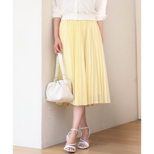 MK ミッシェルクラン（MK MICHEL KLEIN ）/[洗える]プリーツデザインスカート