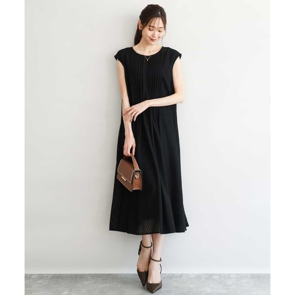 MK ミッシェルクラン（MK MICHEL KLEIN ）/[洗える]幾何柄レースAラインワンピース_1