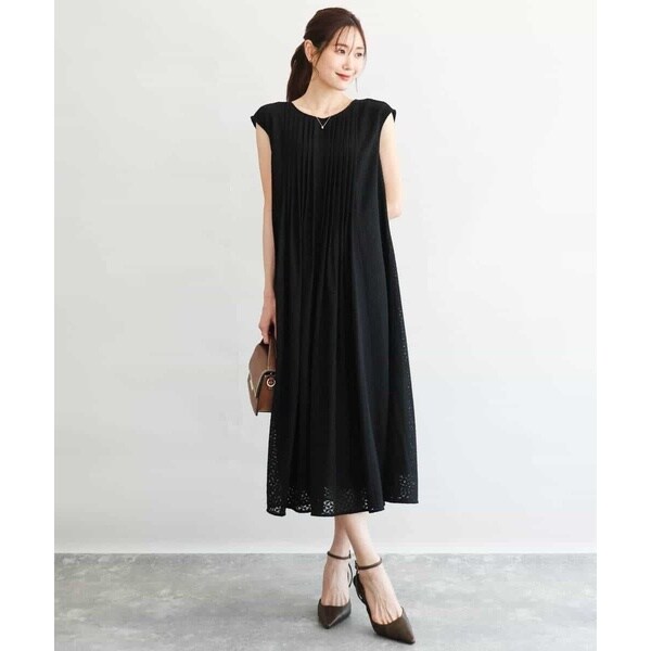 MK ミッシェルクラン（MK MICHEL KLEIN ）/[洗える]幾何柄レースAラインワンピース_11
