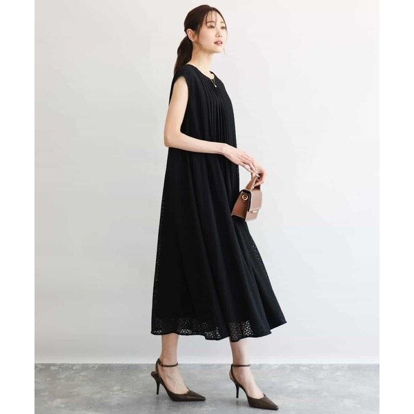 MK ミッシェルクラン（MK MICHEL KLEIN ）/[洗える]幾何柄レースAラインワンピース_12
