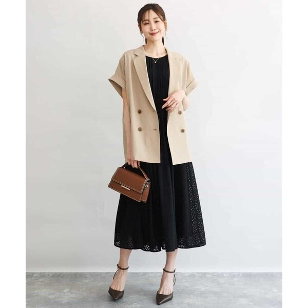 MK ミッシェルクラン（MK MICHEL KLEIN ）/[洗える]幾何柄レースAラインワンピース_14