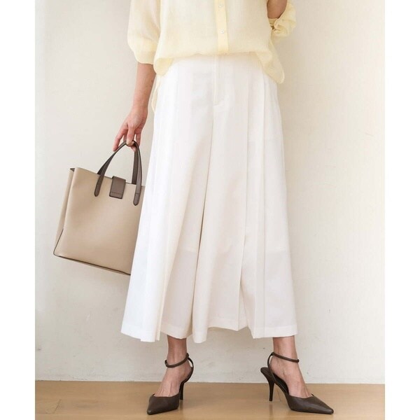 MK ミッシェルクラン（MK MICHEL KLEIN ）/[UVカット/洗える]ストレッチ タックガウチョパンツ 6,414円